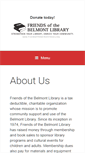 Mobile Screenshot of friendsofthebelmontlibrary.org