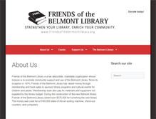 Tablet Screenshot of friendsofthebelmontlibrary.org